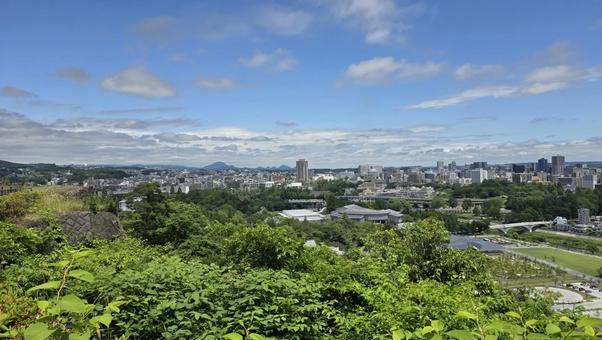 仙台市の風景 仙台,風景,空の写真素材