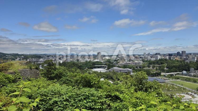仙台市の風景 仙台,風景,空の写真素材