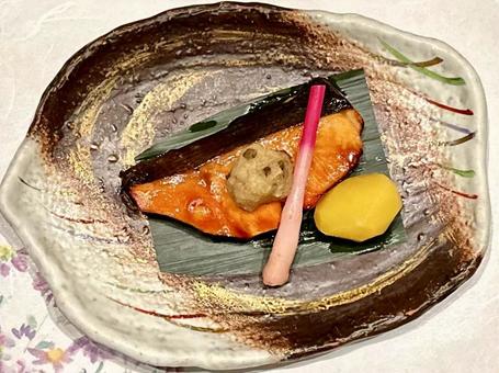 秋鮭有馬焼き 秋鮭有馬焼き,秋鮭,鮭の写真素材