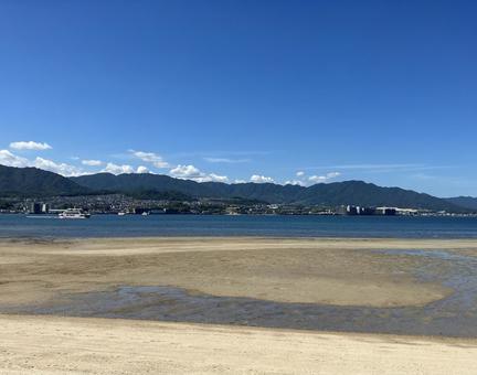 瀬戸内海 砂浜-02 瀬戸内海 砂浜-02 瀬戸内海,砂浜,青空の写真素材