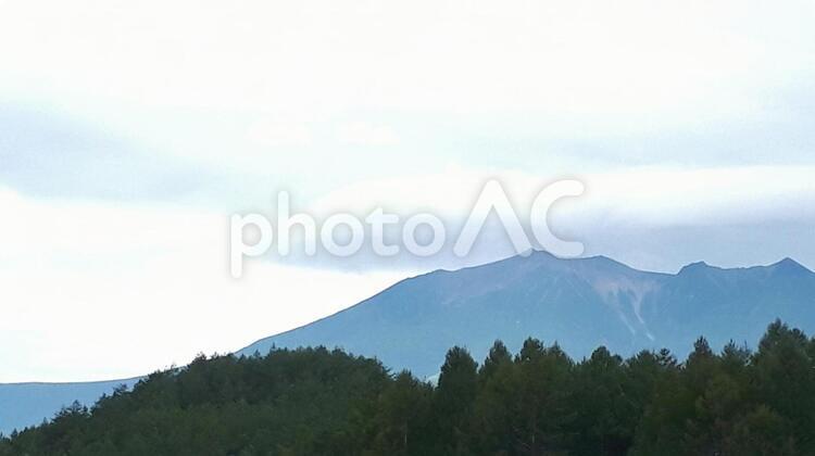 信州から撮影・御嶽山の風景 山,風景,自然の写真素材