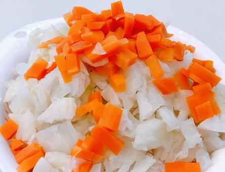 茹で野菜 茹で野菜,茹で人参,人参の写真素材