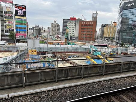 リニア新幹線工事名古屋駅西口 リニア新幹線工事名古屋駅西口の写真