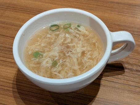 寒露過ぎのステーキハウスのたまごスープ 寒露過ぎのステーキハウスのたまごスープの写真