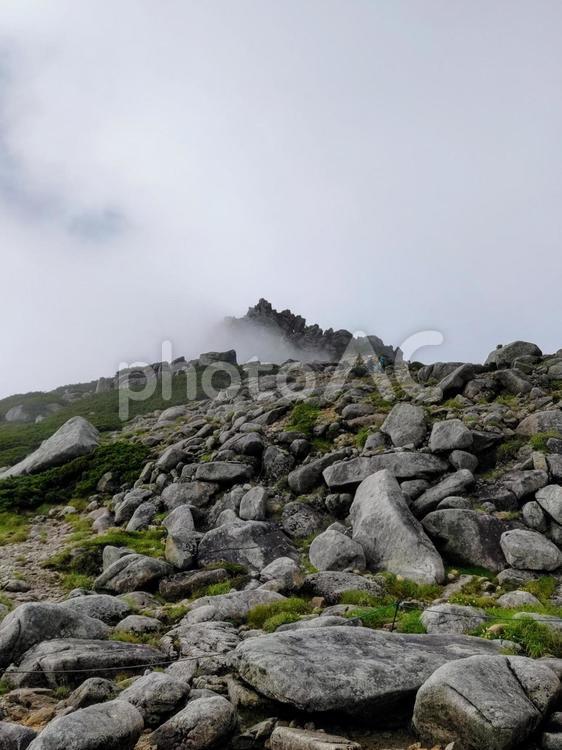 宝剣、姿を現す アルプス,山,自然の写真素材