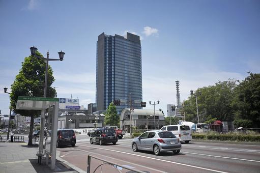 Photo, shinjuku dori, bus stop, jr yotsuya station, 