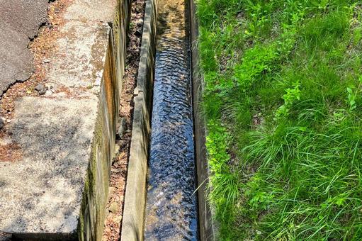 Photo, gutter, water flow, flow, 