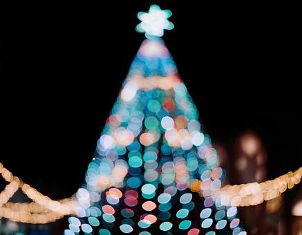 クリスマス時期のイルミネーション3 イルミネーション,冬,夜景の写真素材