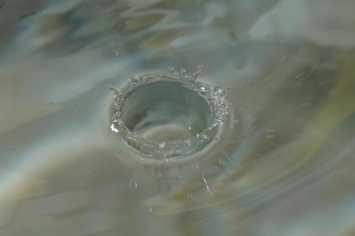 水滴が落ちた水面の様子 水滴が落ちた水面の様子 水,水滴,透明の写真素材