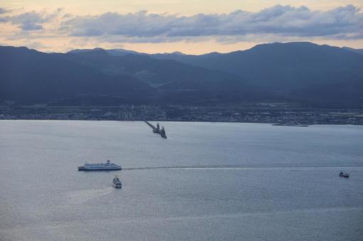 函館山からの景色 北海道,函館,函館山の写真素材