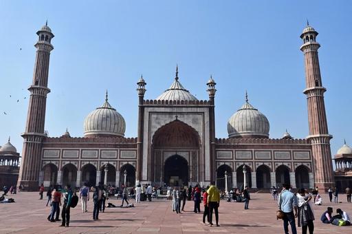 ジャマー・マスジット インド,モスク,ジャーマー・マスジドの写真素材