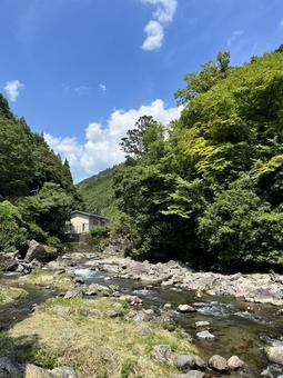 京都清滝川 京都清滝川 川,自然,木の写真素材