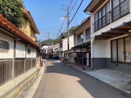 石見銀山・温泉津の街並み 温泉津,温泉津町,世界遺産の写真素材