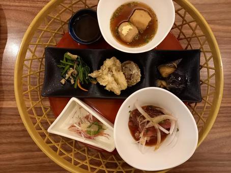 おつまみ籠膳 和食,おつまみ,前菜の写真素材