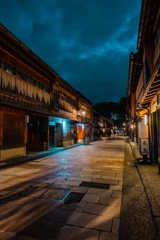 【石川】夜のひがし茶屋街 【石川】夜のひがし茶屋街 ひがし茶屋街,石川,金沢の写真素材