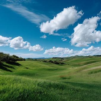 草原と空の写真