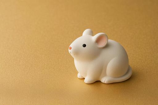 干支のねずみの置物の写真