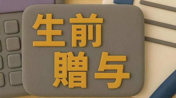生前贈与と書かれたクレイアート風 生前贈与と書かれたクレイアート風の写真