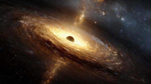 星々を吸い込むブラックホール 星々を吸い込むブラックホールの写真