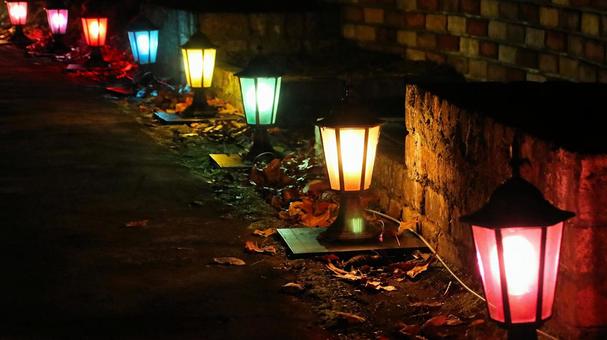 虹の郷　イルミネーション（行燈） イルミネーション,クリスマス,夜景の写真素材