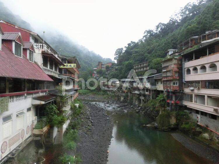 台湾の烏來にて 台湾,烏來,ウーライの写真素材
