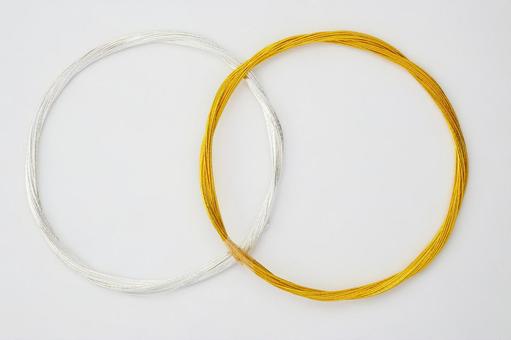 水引 金銀 水引,帯紐,円の写真素材