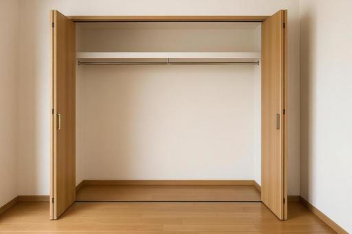 なにもないクローゼット なにもないクローゼットの写真