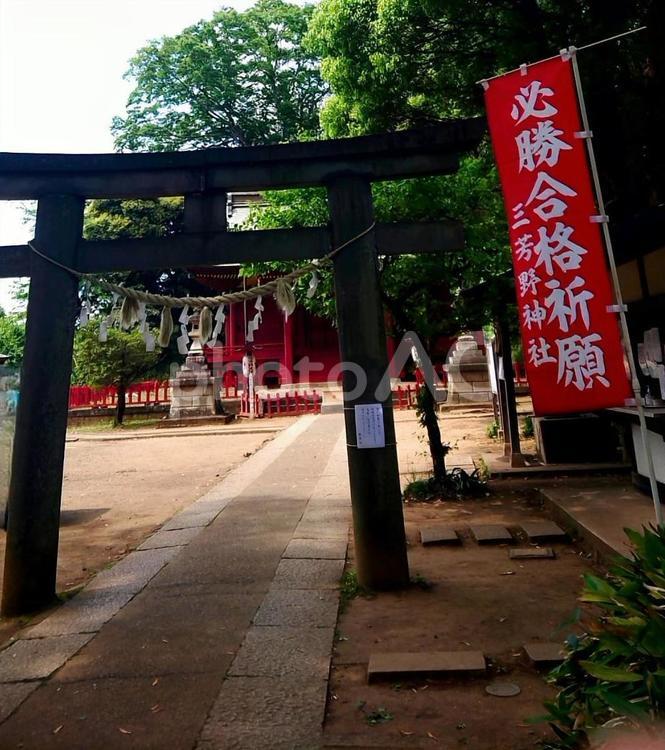 三 芳 野 神 社 三芳野神社,必勝合格,祈願の写真素材