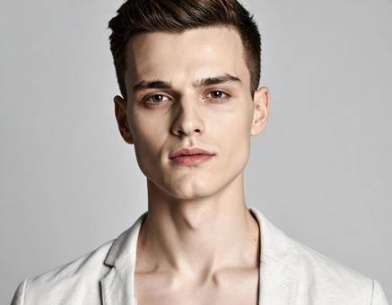 男性モデルのファッショナブルな肖像 男性モデルのファッショナブルな肖像の写真