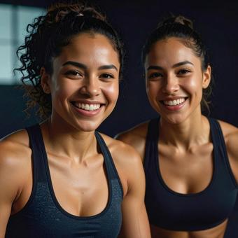 仲良く撮影の写真