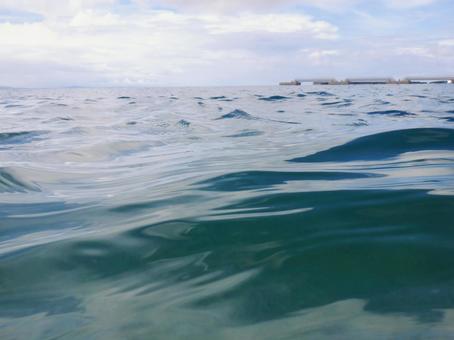 おだやかな波1 おだやかな波1 海,波紋,ウォーターカラーの写真素材