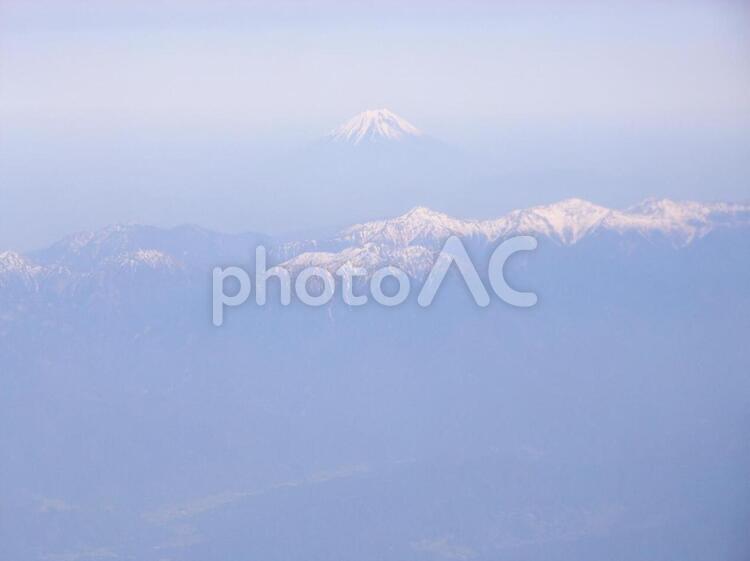 富士山と日本アルプス 富士山,日本アルプス,アルプスの写真素材