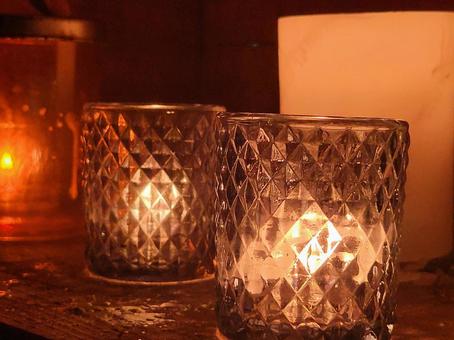 幻想的なキャンドルのあかり キャンドル,クリスマス,聖夜の写真素材