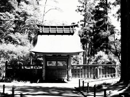 新潟県-林泉寺-惣門-白黒 新潟県-林泉寺-惣門-白黒の写真