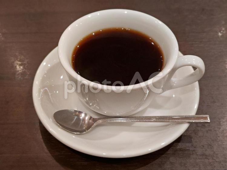 喫茶店のコーヒー（スプーン付） コーヒー,珈琲,スプーンの写真素材
