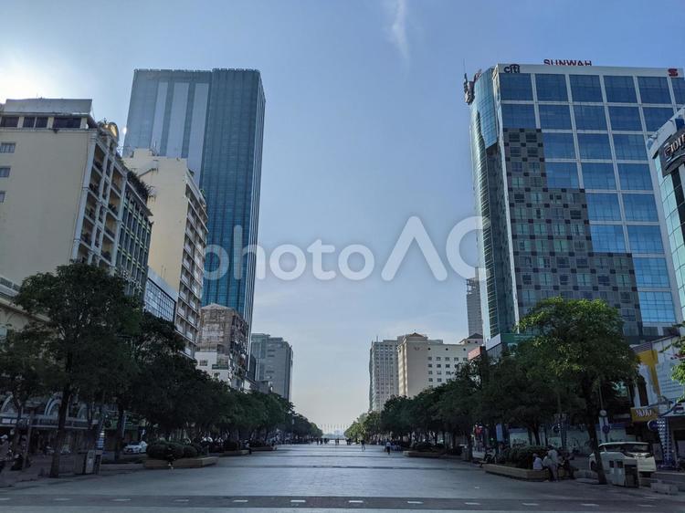 ベトナム　ホーチミンの街並み 自然,景色,アジアの写真素材