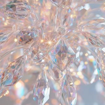 A glittering chandelier from below, luxury, crystal, chandelier, JPG