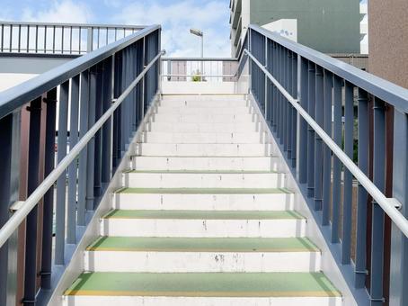 歩道橋 歩道橋,階段,手すりの写真素材