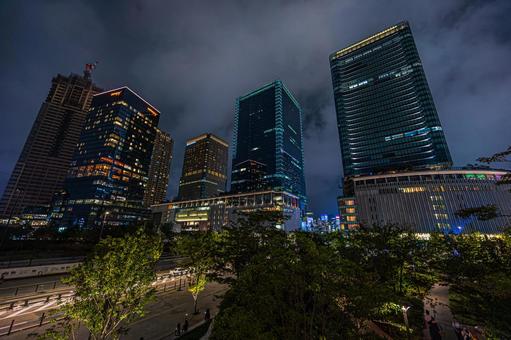 都市夜景 都市夜景 都市夜景,夜景,大阪の写真素材