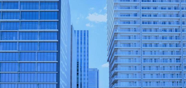 オフィスビル　バナー素材 ビル,ビジネス,仕事の写真素材