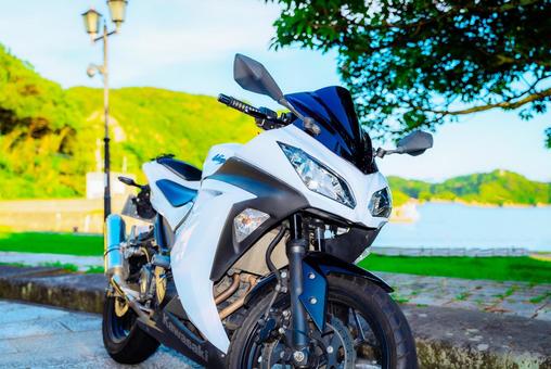 【熊本】バイク旅 ninja オートバイ オートバイ,バイク,旅の写真素材