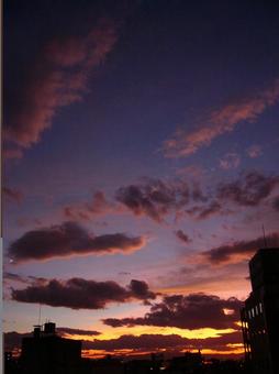 空 夕焼け 空 夕焼けの写真