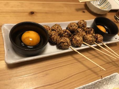 つくね つくね 焼き鳥,食べ物,料理の写真素材