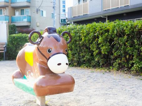 馬の乗り物 公園 馬の乗り物 公園 公園,遊具,馬の遊具の写真素材