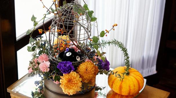 ハロウィン-264 ハロウィン-264 ハロウィン,フラワーアレンジメント,かぼちゃの写真素材