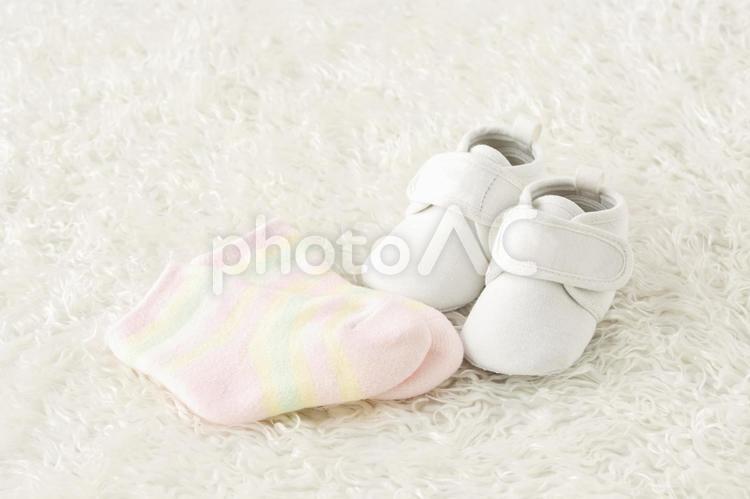 赤ちゃん用の靴と靴下 0歳,1歳,ftd0015の写真素材