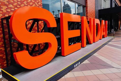 SENDAI　仙台駅　モニュメント sendai,モニュメント,仙台の写真素材