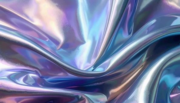 メタリックな流体金属　背景　虹色の写真