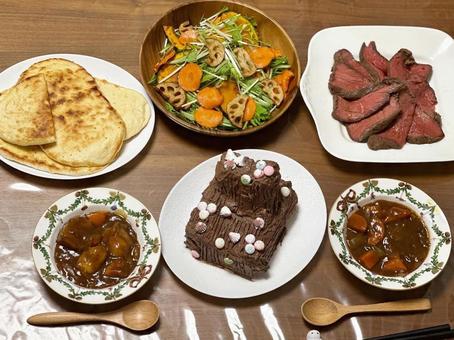 クリスマスメニューの写真