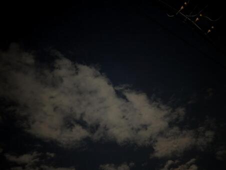 夜の曇 曇,空,夜の写真素材
